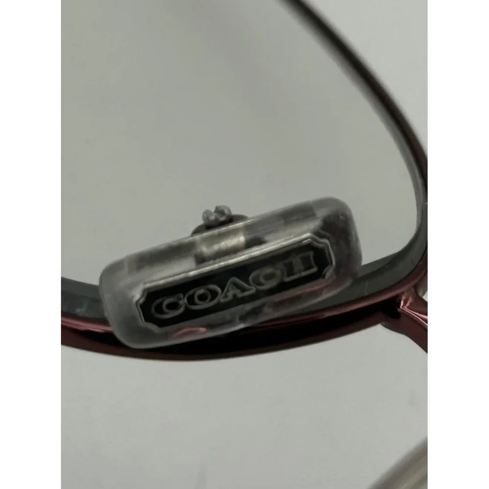 Coach 103 Caitlin Bordeaux Metal Oval Eyeglass Frames Only Signature Logo